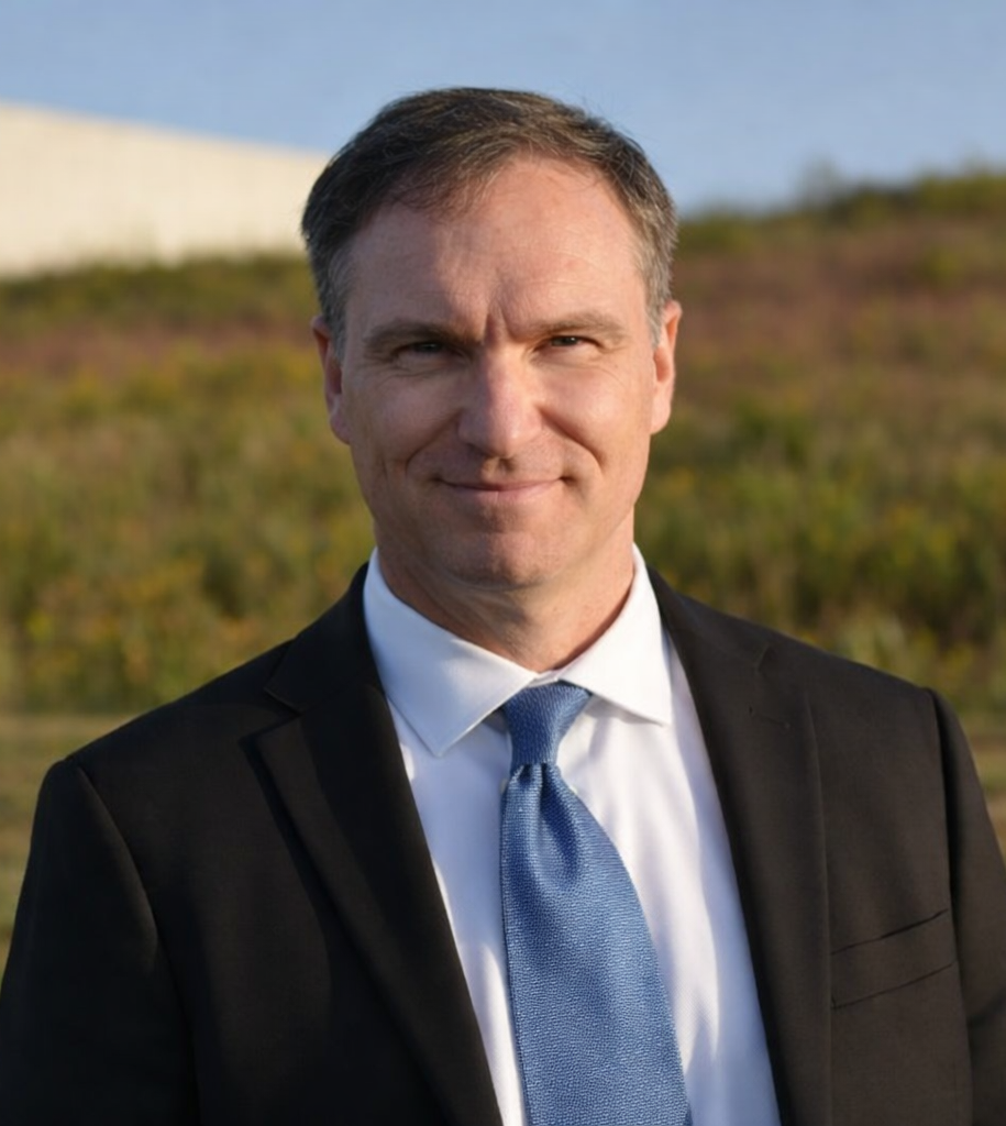 A man in a suit at Flight 93 National Memorial.
