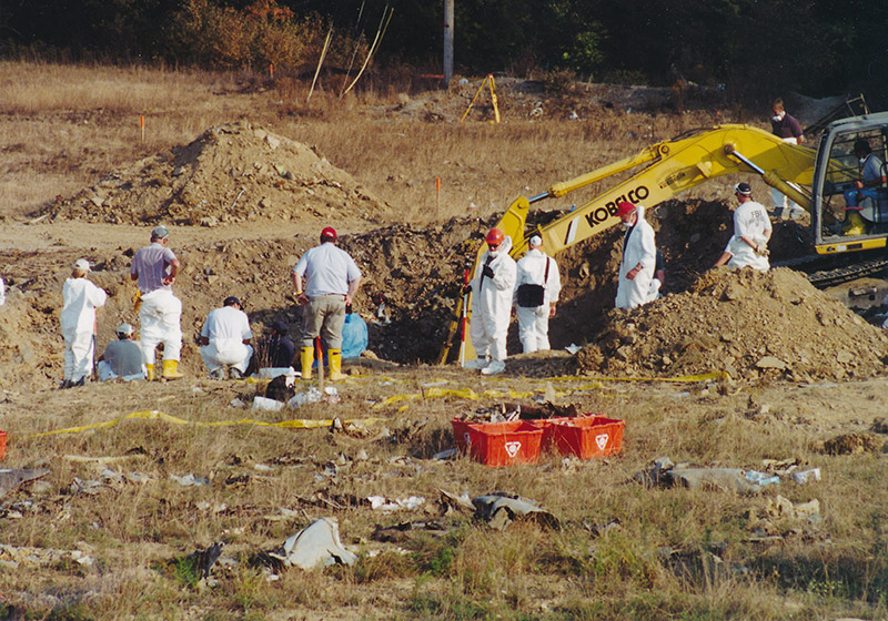 Cockpit Voice Recorder as recovered at the Flight 93 crash site on September 14, 2001.